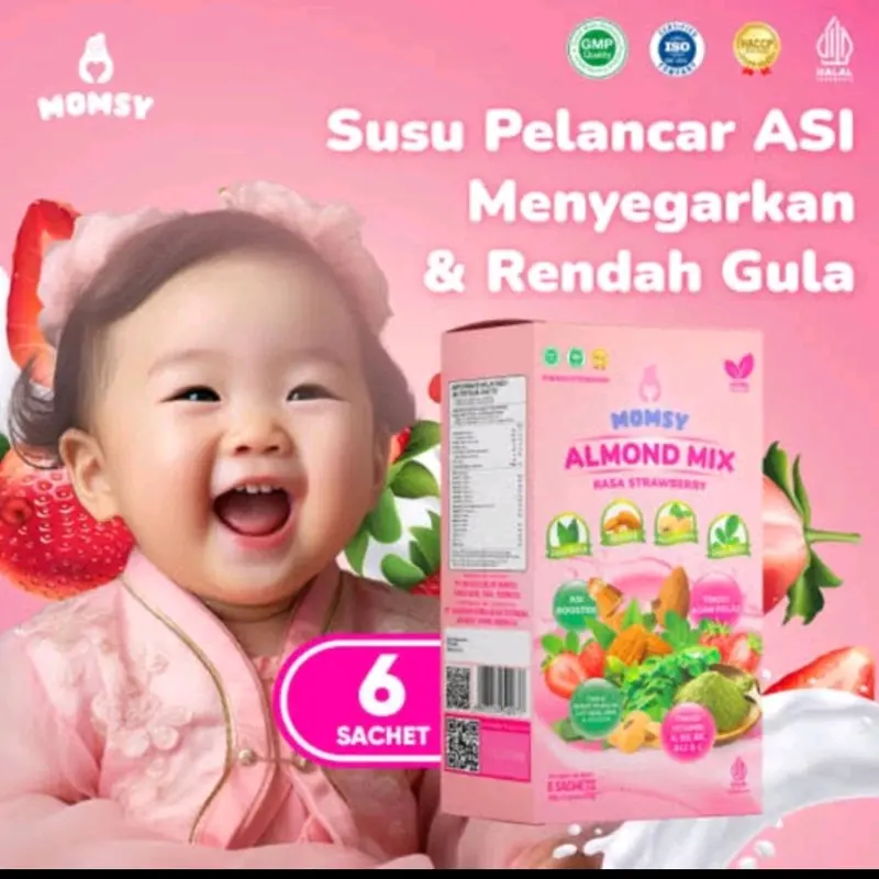 MOMSY ASI BOOSTER Almond pelancar Asi (isi 6sachet EXP 2025) 4