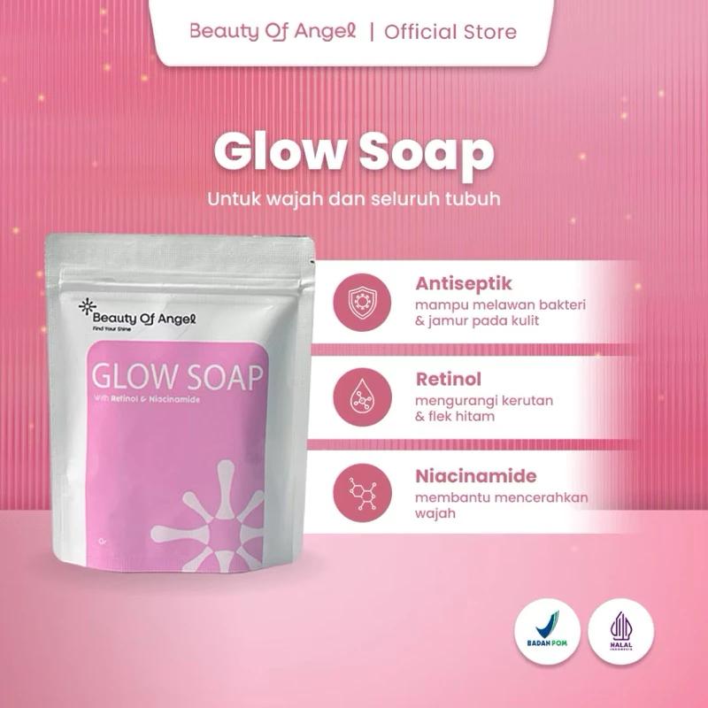 Beauty of Angel - Glow soap - Sabun Mandi | Sabun Batang | Soap Bar | Sabun Antiseptik Melembabkan dan Mencerahkan - 40gr 3