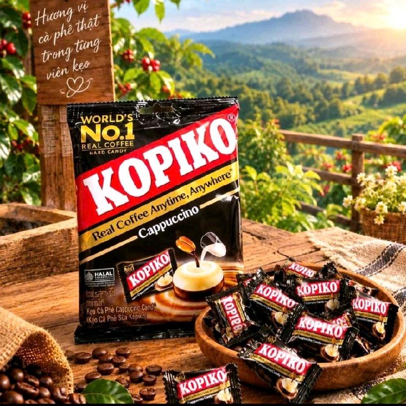 1Túi Kopiko Kẹo Cứng Cappuccino vị sữa cà phê -(quy cách túi 40viên x 3,5gr)