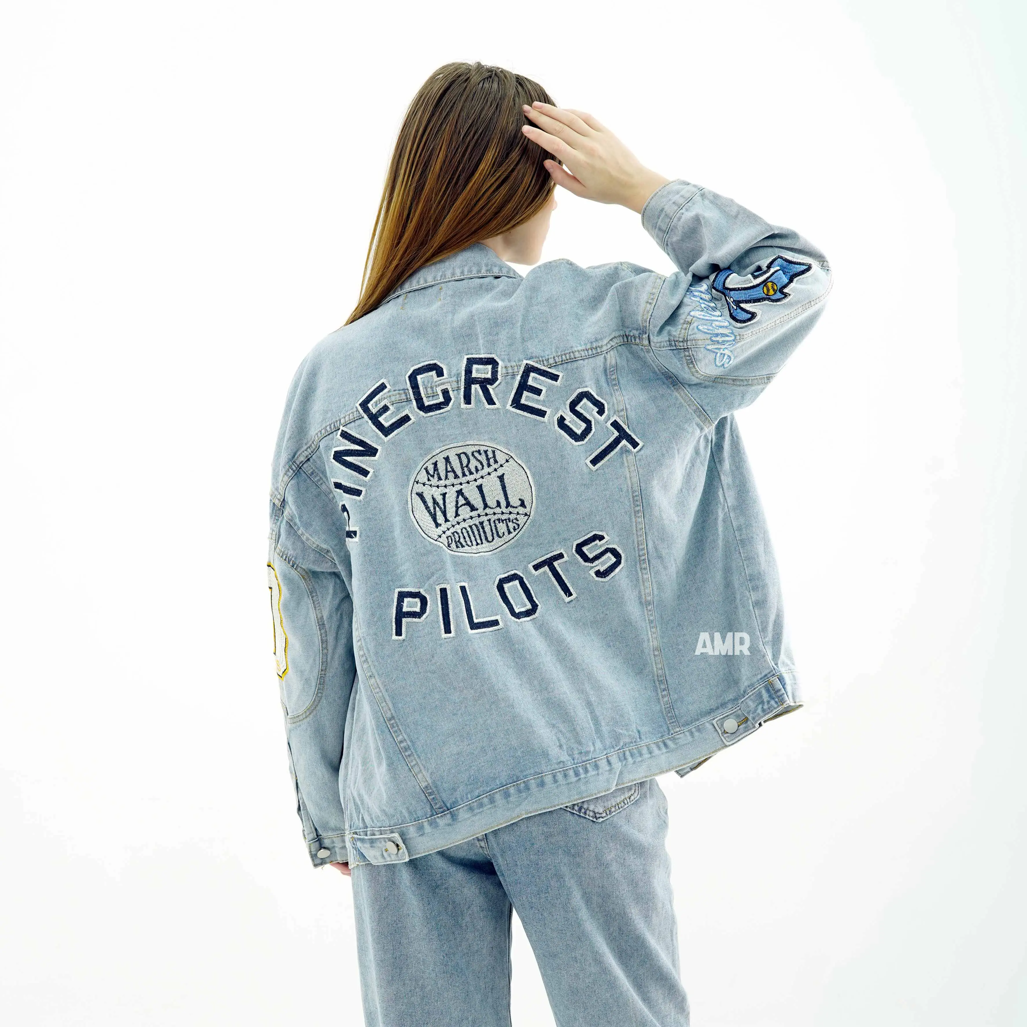 AMR Original - Pilots 539 - Denim Jacket - Jaket Jeans Oversize - Outwear Wanita