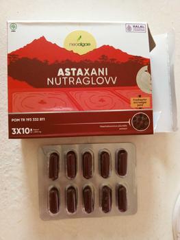 Product Review of Suplemen Kecantikan Astaxani Nutraglow - Natural Astaxanthin 10 mg - Nutrisi Alami Mencerahkan Memudarkan Flek Hitam Mencegah Penuaan Dini Pada Kulit [BPOM & HALAL] from N**a N**a 0