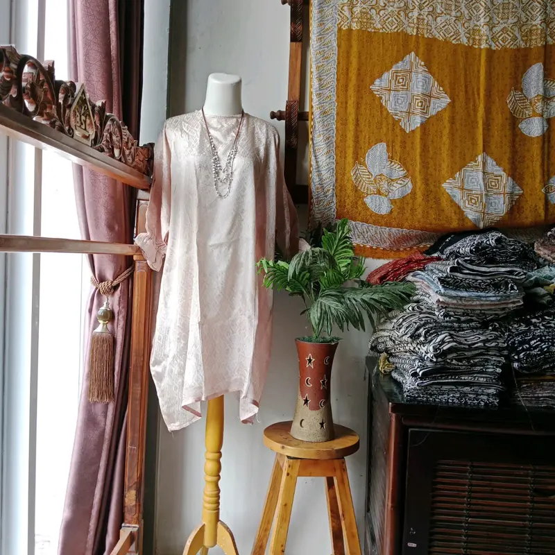 Atasan Blus Kaftan Raya Lebaran Wanita Muslim Tunik Azkiya By BSC.Etnik 1