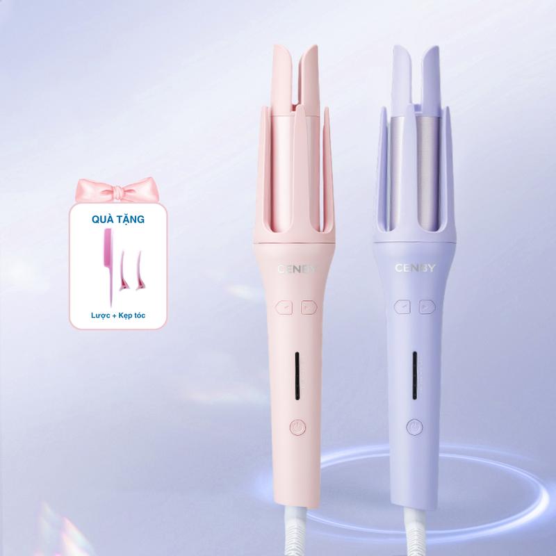 Máy uốn tóc làm xoăn tự động CENBY lớp phủ gốm sứ bảo vệ tóc khi tạo kiểu - Bảo hành 12 tháng