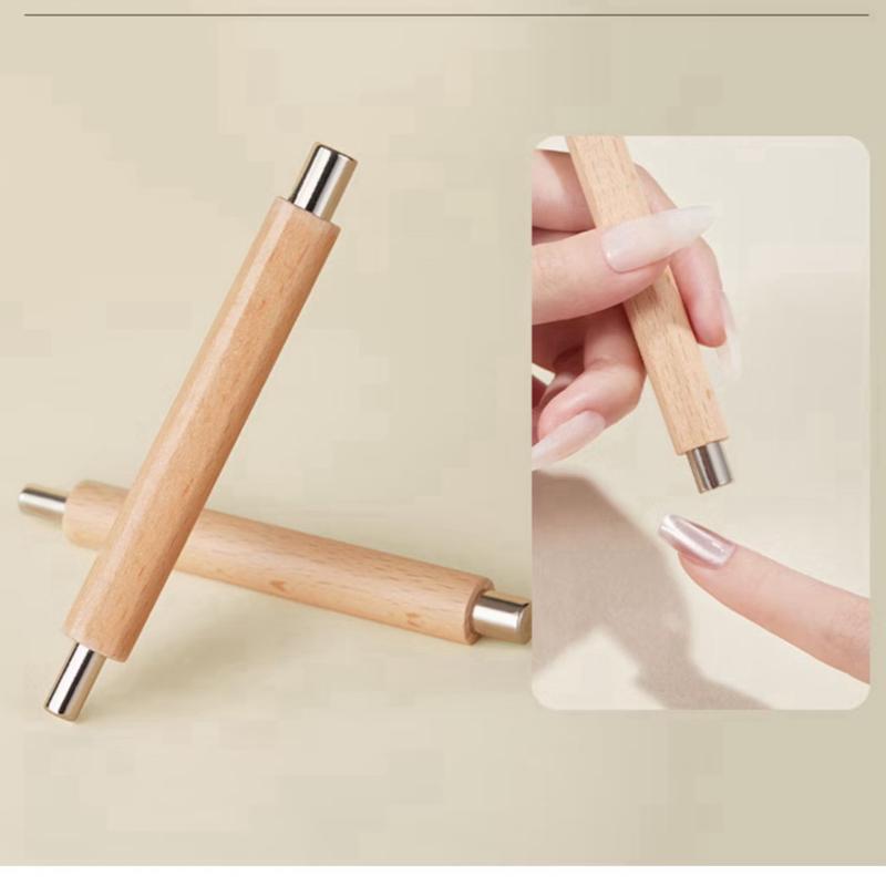 Nam châm 2 đầu tròn, nam châm gỗ 2 đầu hơ mắt mèo làm nail