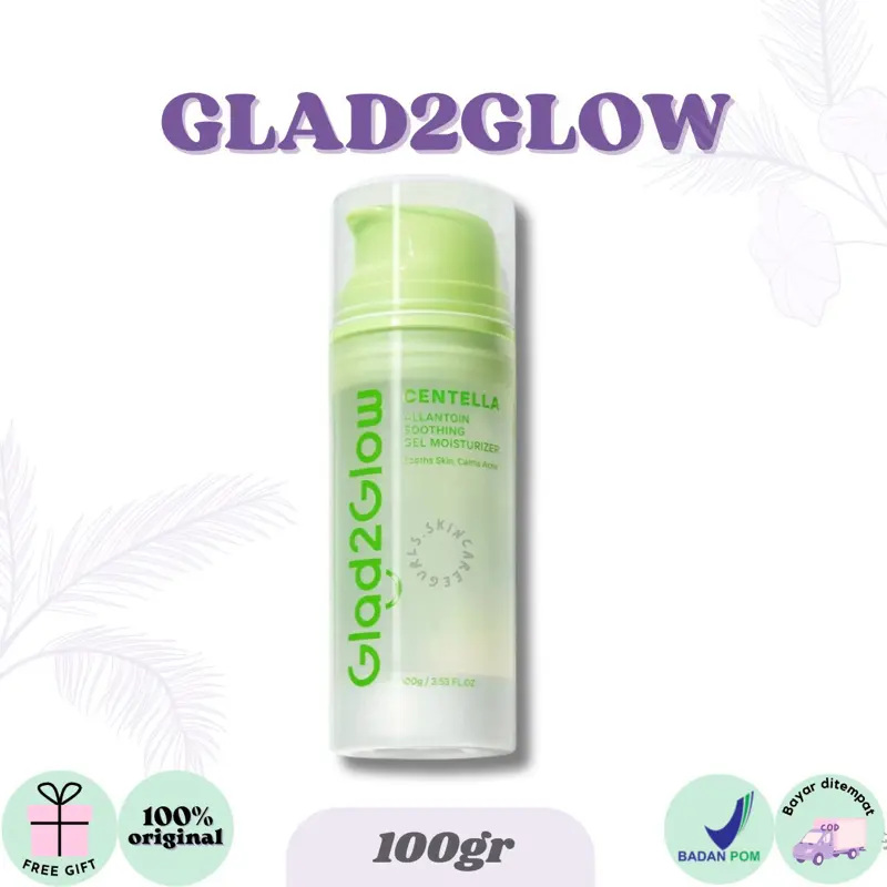Glad2glow Centella Allantion Soothing Gel Moisturizer 100gr(PUMP BOTOL)