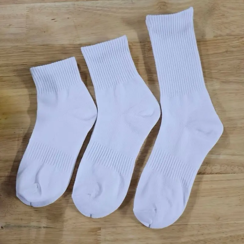 Combo 10đôi(tặng 1) Tất dệt kim loại1 cổ Cao Trung Thấp Lười ĐEN TRẮNG XÁM TRƠN Logo nam nữ lỗ thoáng khí, bo chun thể thao Cotton Menswear Sport 2