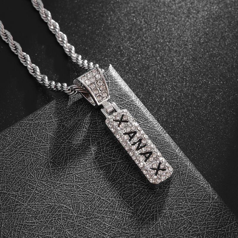 Product Introduction of Personalized and exaggerated trend set with full diamonds necklace punk men's hip hop necklace 2