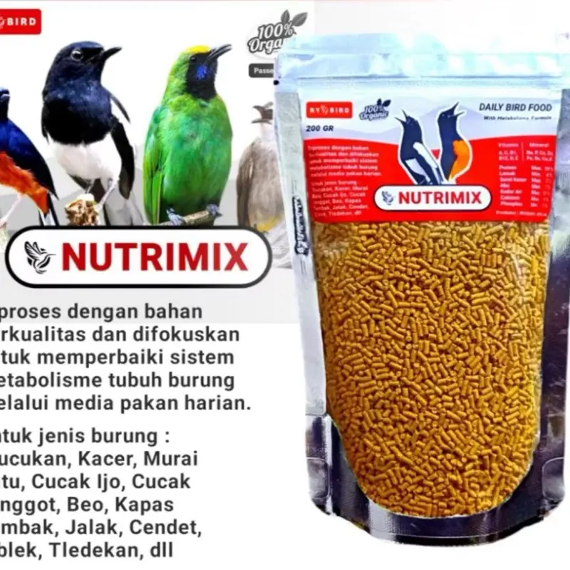 NUTRIMIX VOER KUNING Pakan Burung Murai Kacer Trucuk Jalak