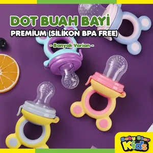 DOT BUAH PREMIUM EMPENG BAYI MPASI Pacifier Gigitan Sayur Anak Fruit Food Teether Feeder BPA FREE Set Perlengkapan Makan