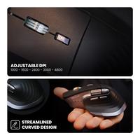 Gambar REXUS Flow QZ30 Ergonomic Silent Click Wireless - Office Mouse Wireless dari Techno Computer Bali Kota Denpasar 4 Tokopedia