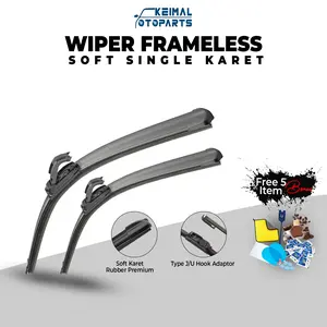 [COD] Wiper Frameless Mobil untuk Semua Jenis Mobil / Wiper Mobil Model Frameless Banana Karet 1 Set / Wifer mobil Variasi Universal