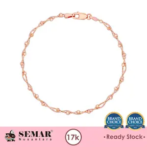 Gelang Emas Jedar Silk Rose Gold 17K Semar Nusantara