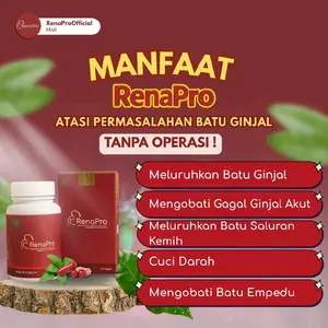 VIRAL RenaPro Starter Care 1 Botol Solusi Herbal Alami untuk Batu Ginjal & Saluran Kemih Mengurangi Nyeri & Anyang-Anyangan Kandungan Daun Tempuyung Kumis Kucing & Kejibeling Herbal Tradisional untuk Kesehatan Ginjal