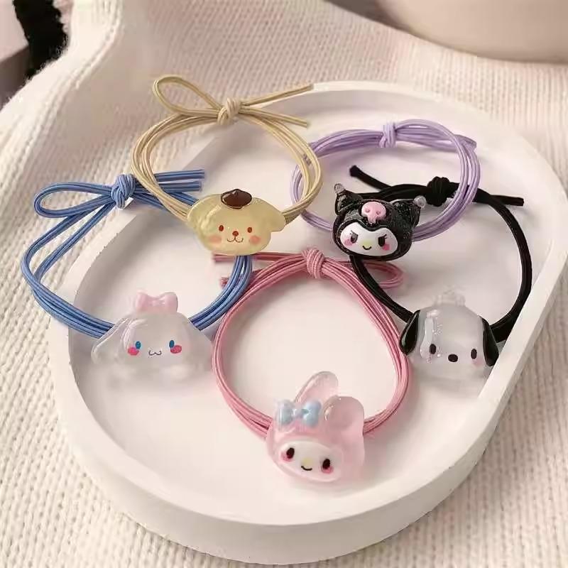 Scrunchies Gelang Getah, Gaya Manis Ins, Tali Rambut Kartun Comel ...