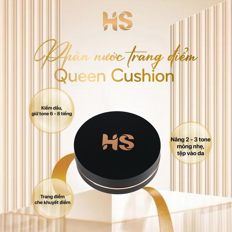   LIVE  Phấn Nước HS QUEEN CUSHION - Che Phủ Khuyết Điểm Kiểm Soát Dầu Chống Nắng 