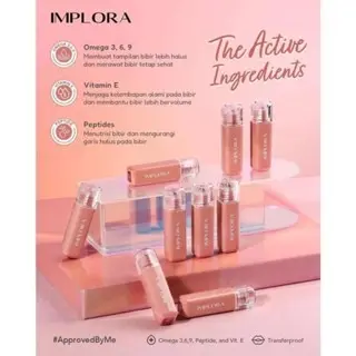 Implora Jelly Tint Lipstik Gel Gloss 5ML - Bibir Halus, Bervolume, dan Melembabkan Bibir - Orange 2