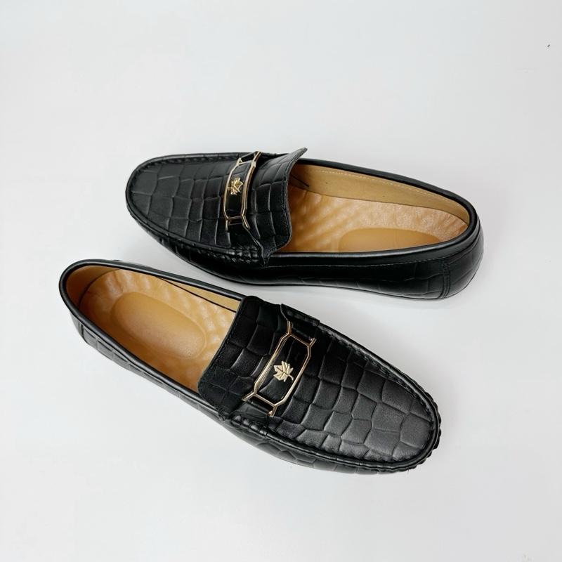  M02 - Giày lười  nam cao cấp - giày moca nam đính mác lá phong  mác sơn tích điện chống han rỉ  đế cao su đúc nguyên khối chống trơn trượt ! 