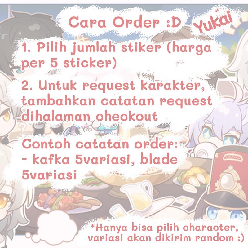 Stiker Honkai Star Rail (HSR) Premium, Sticker Anime Waterproof 1