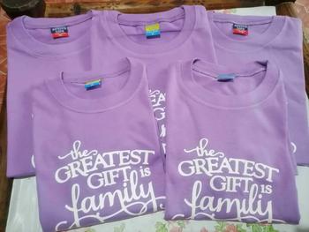 Product Review of FAMILY TSHIRT "THE GREATEST GIFT IS FAMILY " statement PRINTED TSHIRT FOR KIDS AND ADULTS Cottosold per piece Cotton Womenswear Clothing  Comfortable from J**t T**o i**a 0