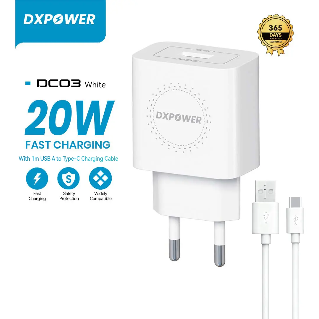 DC03-C Putih USB to Type-C 1set