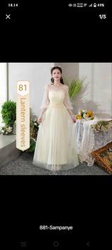 Product Review of Wanita Wedding Dress Bridesmaid Rok Fashion Perjamuan Flower Costume Elegant Maxi from D**O 0