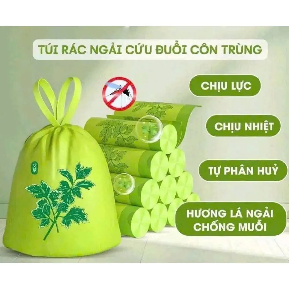 Túi đựng rác hương ngải cứu tiện lợi đuổi muỗi , côn trùng