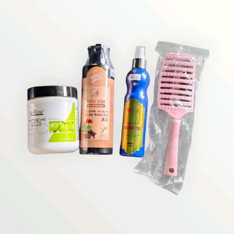  Trọn bộ gội thảo dược Hà Thủ Ô+ xả phục hồi+ xịt dưỡng phủ lụa sài là mê. 