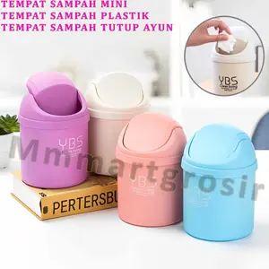 Tempat Sampah Mini / Tempat Sampah Plastik / Tempat Sampah Tutup Ayun Mobil