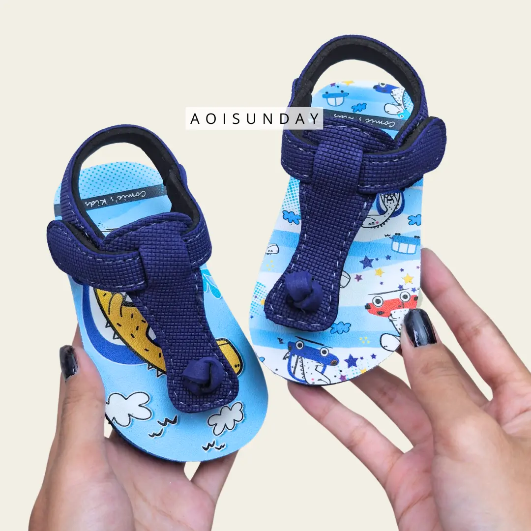 Sandal Anak Laki Laki Dinosaurus Dino Blue