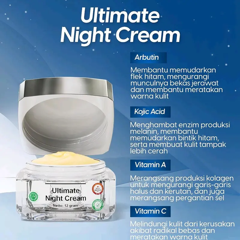 Night Cream Whitening / Acne / Luminous / Ultimate / WhiteCell DNA 5
