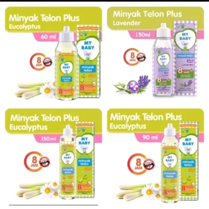 ( 3 pcs my baby 150 ml ) minyak telon Ukuran Jumbo,aman dari gigitan nyamuk 3