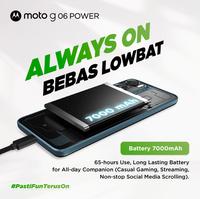 Gambar (kepogejet.id) Moto G06 Power 128GB RAMBoost 12GB - 6.88" - 7000mAh - 50MP Pro Mode - DolbyStereo - GorillaGlass3 IP64 - WaterTouch - NFC - 4/128, Laurel Oak dari Motorola Official Kota Administrasi Jakarta Utara 3 Tokopedia