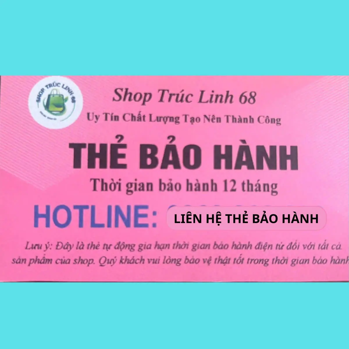 Thẻ Bảo Hành Điện Tử sản phẩm online 12 Tháng.