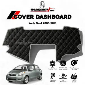 Alas Dashboard Mobil Yaris Gen1 2006-2013 Bahan Kulit Sintetis Anti-Crack Tahan Lama Cover Dashboard Yaris Bakpau
