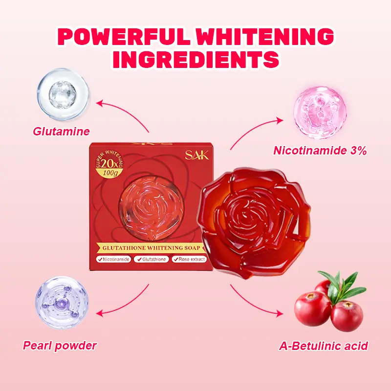 Sak Rose Whitening Soap
