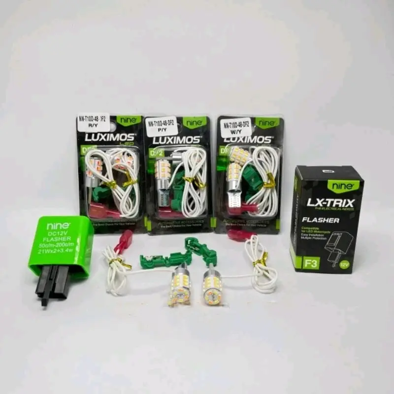NEW PRODAK NINE T10 DF2 2 MODE 48 LED DAN DF3 42 LED PAKET SEIN DAN SENJA +FLASHER MOTOR BEBEK MATIK DAN MOTOR LAINNYA 1