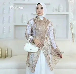Atasan dresss outer brukaat janggan Gaun pesta