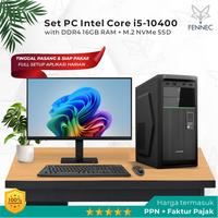 Gambar Set PC Komputer Intel Core i5-10400 Gen-10 RAM 16GB SSD Rakitan Office - Monitor 19" Inch, SSD NVMe 256GB, Tanpa Harddisk dari Fennec PC Kab. Tangerang 1 Tokopedia