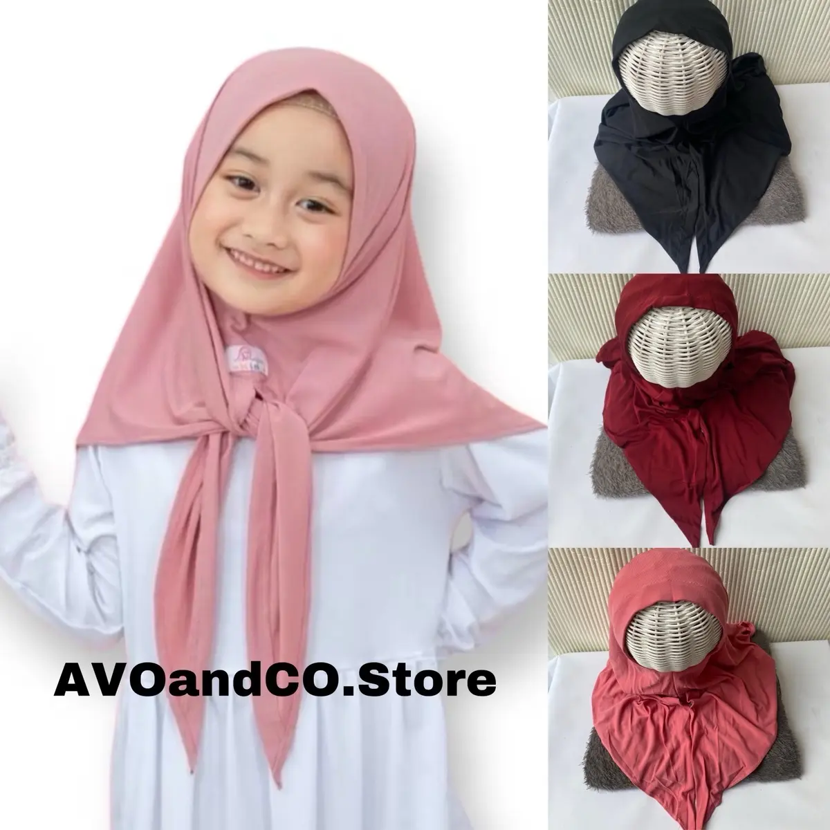 Hijab Segitiga Instan Anak 1-6Tahun / Hijab Segitiga Anak