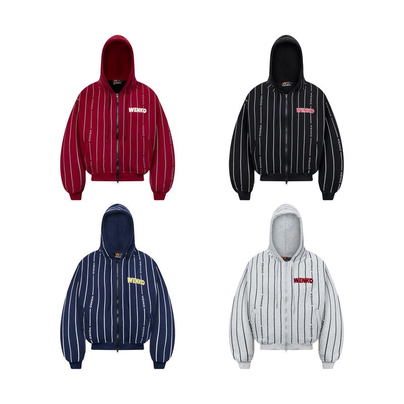 Áo Khoác Nỉ Bông Cotton Hoodie Zip Thêu WENKO 2 lớp Form Boxy Nam Nữ Cao Cấp