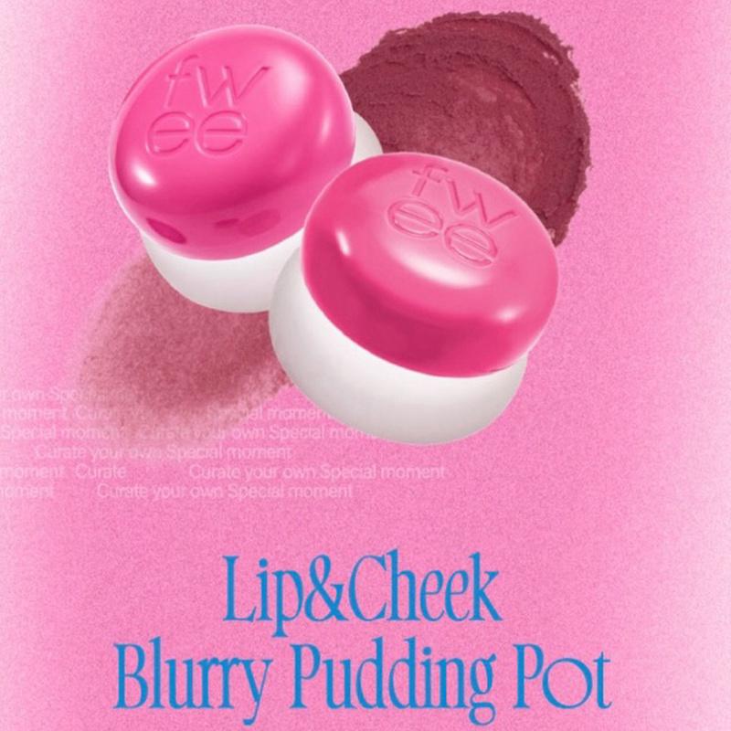 Son và má hồng dạng kem Fwee Lip and Cheek Blurry Pudding pot 5g
