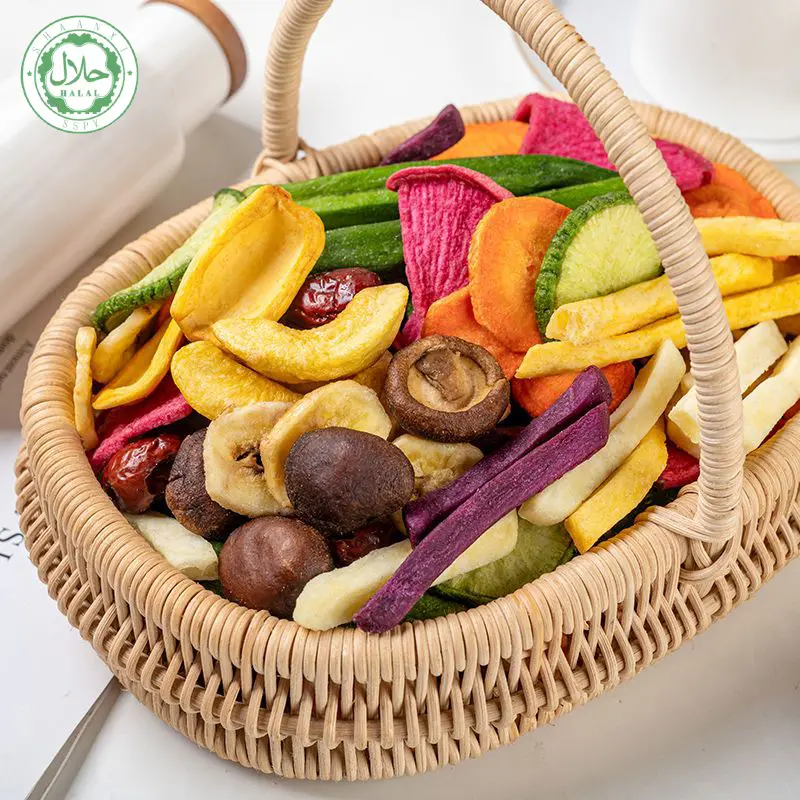 [HALAL] Campuran campuran buah makanan ringan kering Mix Vegetables Okra kualitas tinggiKeropok Sayuran Kering Kering snacks(Fast delivery of local inventory) 6