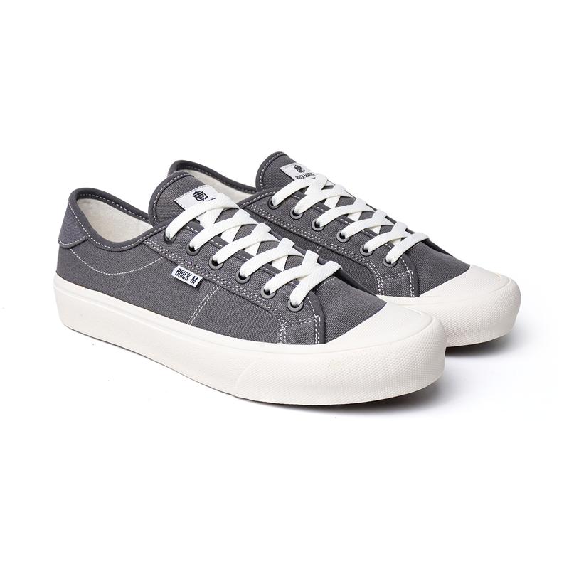 Brick Mansions - Urban Street Grey White Sepatu Sneakers Casual Pria Wanita Shoes Snekers Black 1
