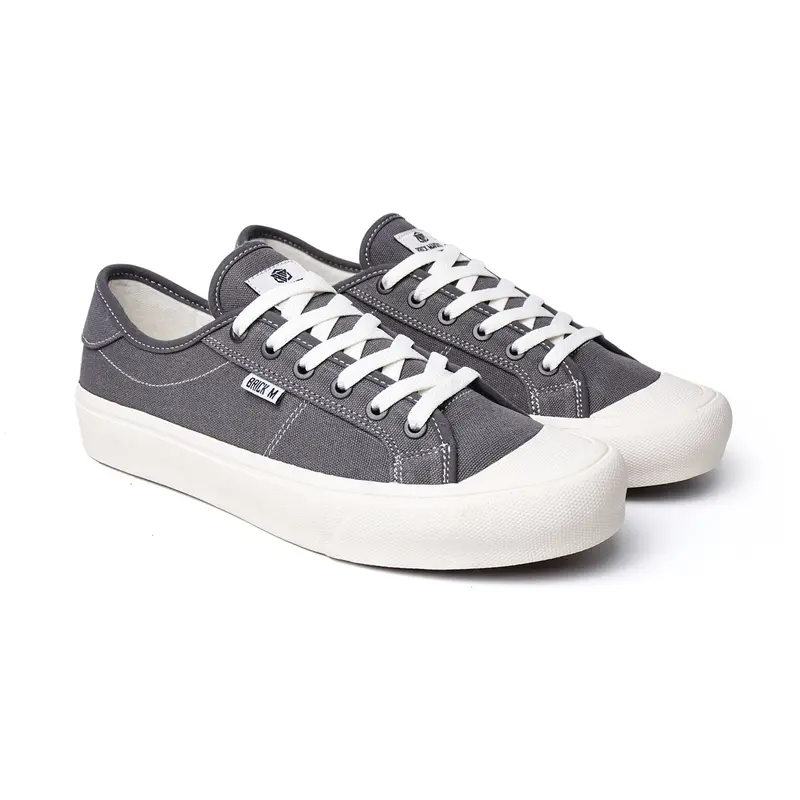 Brick Mansions - Urban Street Grey White Sepatu Sneakers Casual Pria Wanita Shoes Snekers Black 0