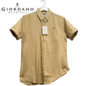 Kemeja lengan pendek pria bahan katun twill size M L XL