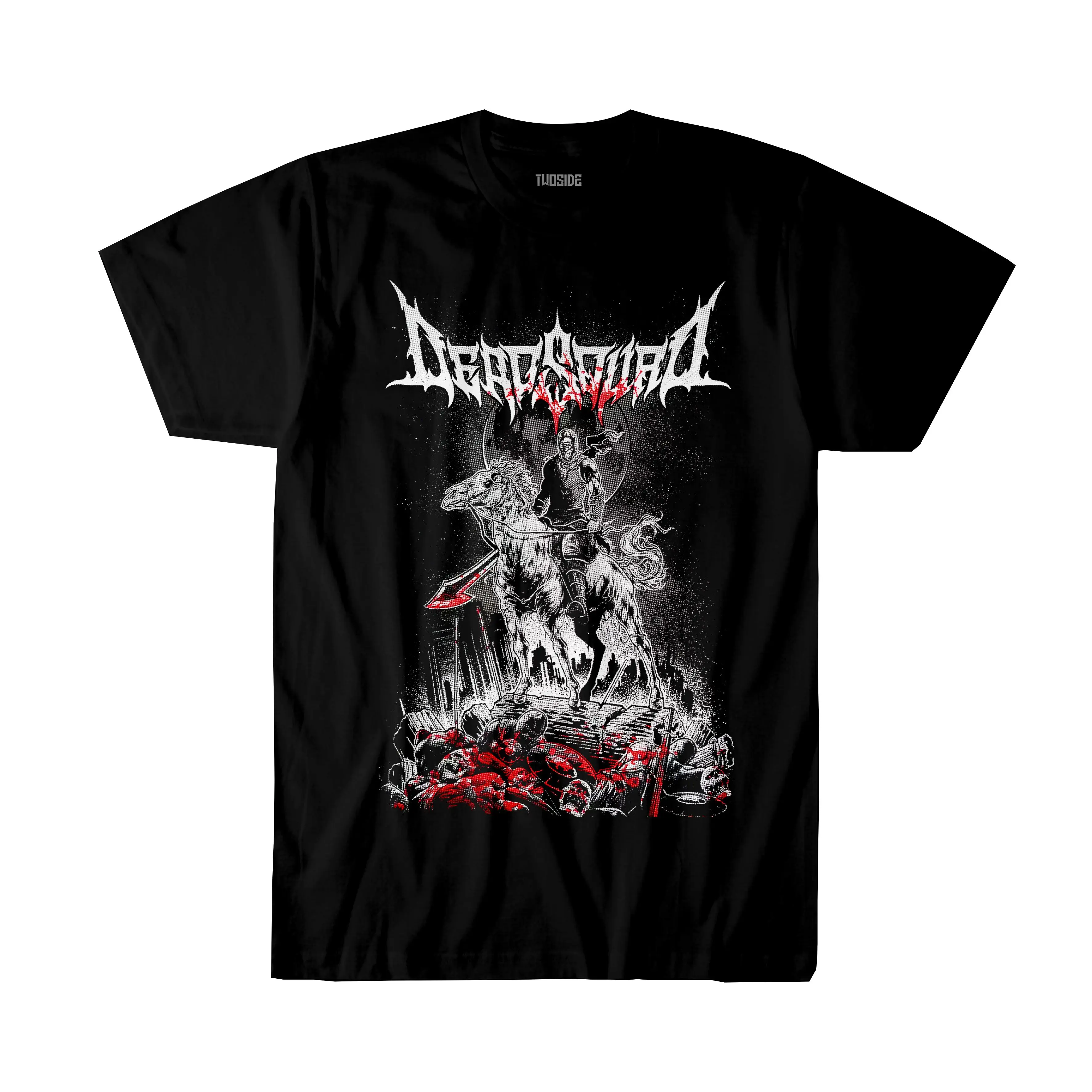 Two Side T-Shirt Kaos Baju Dead Squad Band Series 100% Katun Punk Metal Hard Core Code Unisex Lembut Sablon Pria Wanita Distro Hitam Atasan Polos Dewasa Keren Combed Santai Oblong Cowok