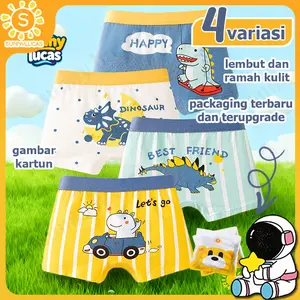 Sunny.Lucas (2-10 Tahun)Katun Murni CD Celana Dalam Anak Laki Laki Celana Dalam Boxer Anak celana dalam bayi Fashion Motif
