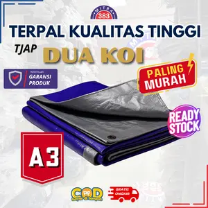 DUA KOI - Terpal A3 Plastik Tebal Biru 2x3 2x4 3x3 3x4 3x5 4x5 4x6 4x7 4x8 Meter Murah