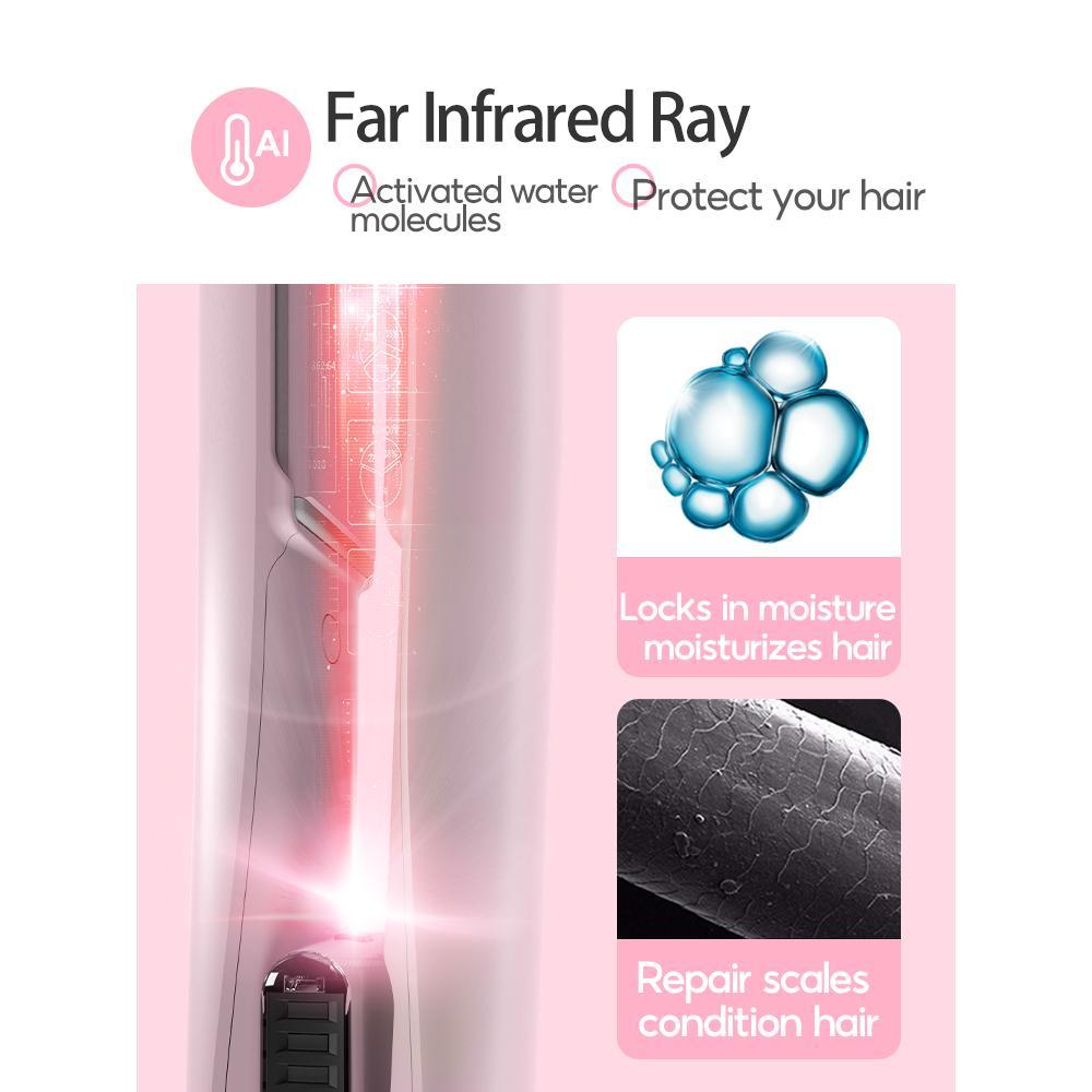 LivChic 2IN1 LS303 Catok Rambut untuk Meluruskan Keriting Ringan Alat pengeriting rambut Tongkat pelurus rambut Curly Kriting Hitam Elektrik