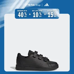 adidas Tennis & Lifestyle Advantage Court Lifestyle Hook-and-Loop Shoes Unisex Black GW6490